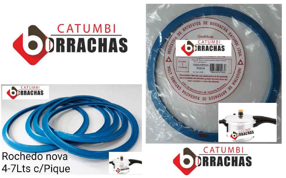 Borracha para Panela de pressão Rochedo Nova com pique 4-7 Lts Silicone