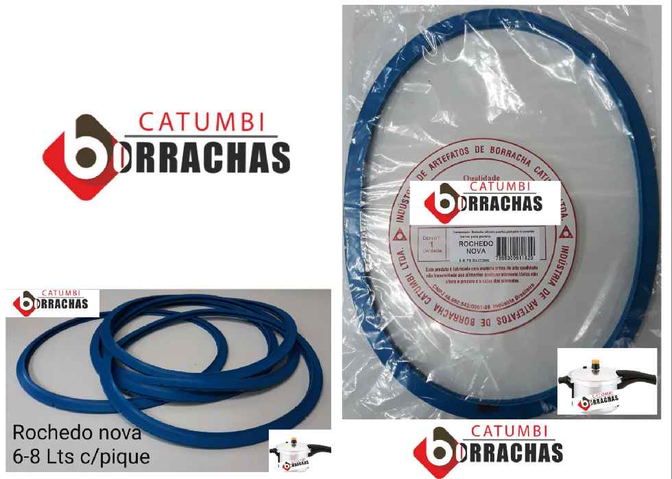 Borracha Rochedo Nova 6-8 Litros com pique silicone